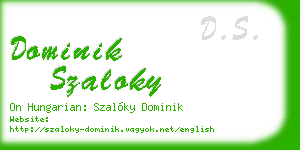dominik szaloky business card